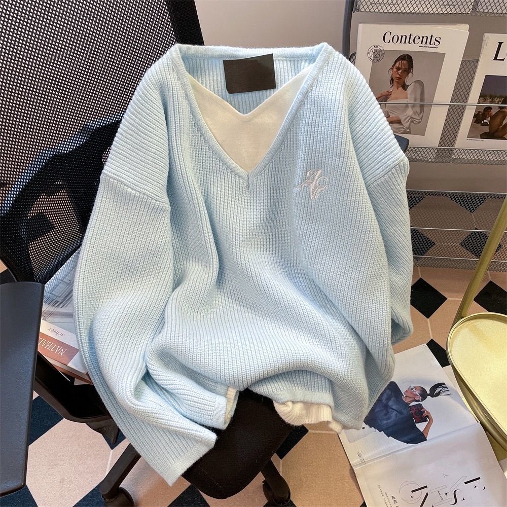 2024 Autumn/Winter False Two Piece Design Top