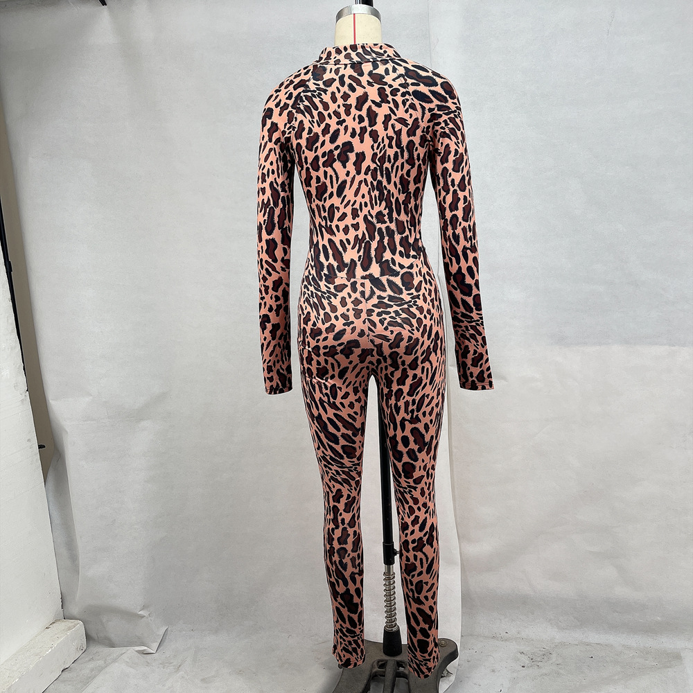 OM-2024 Autumn/Winter Stand-up Collar Long-sleeved Waist-cinching Butt-lifting Jumpsuit Sports Fitness Running Clothing for Women